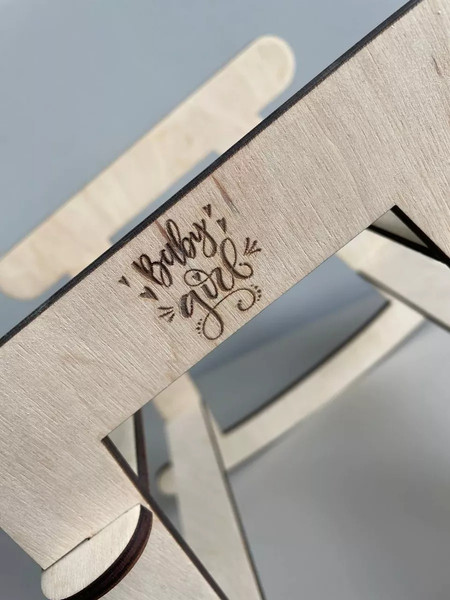 Изображение товара Аксессуар для пупса ОМурМебель Качалка с гравировкой без люльки