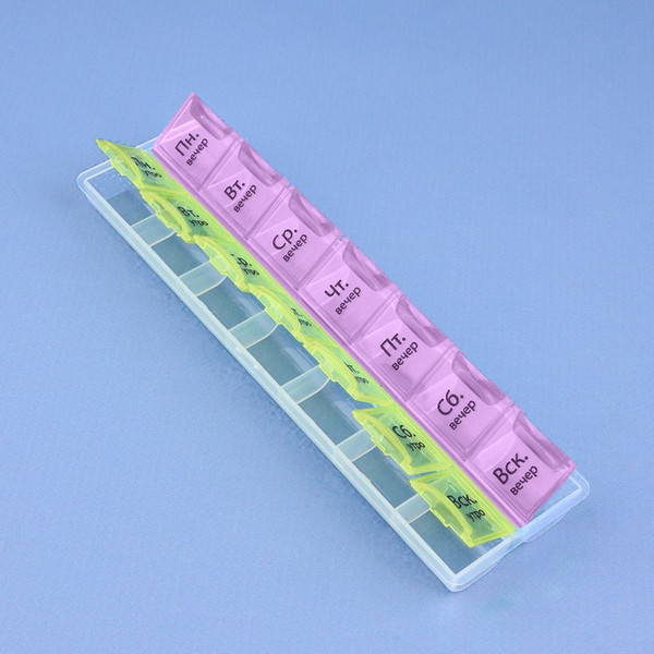 Изображение товара Таблетница Onlytop Неделька / 4103904 (желтый/розовый)