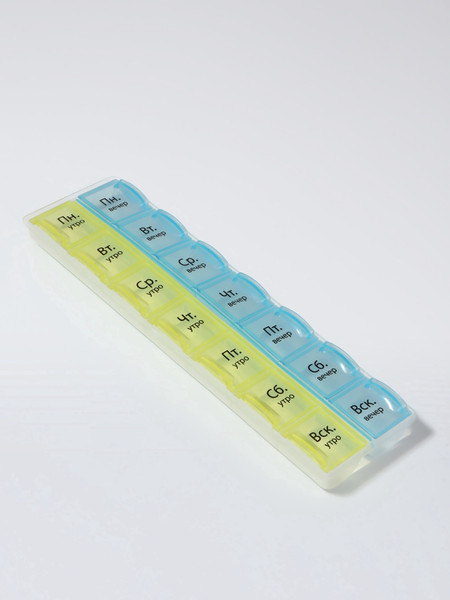 Изображение товара Таблетница Onlytop Неделька / 10547369 (желтый/голубой)