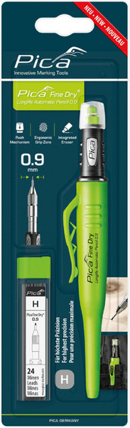 Изображение товара Карандаш строительный Pica Fine Dry / 70705 (с набором грифелей, серый)