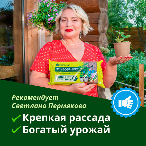 Изображение товара Грунт для растений БиоМастер Почвобрикет Крепкая рассада (10л)