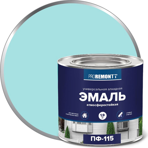 Изображение товара Эмаль Proremontt ПФ-115 (1.9кг, мятный)