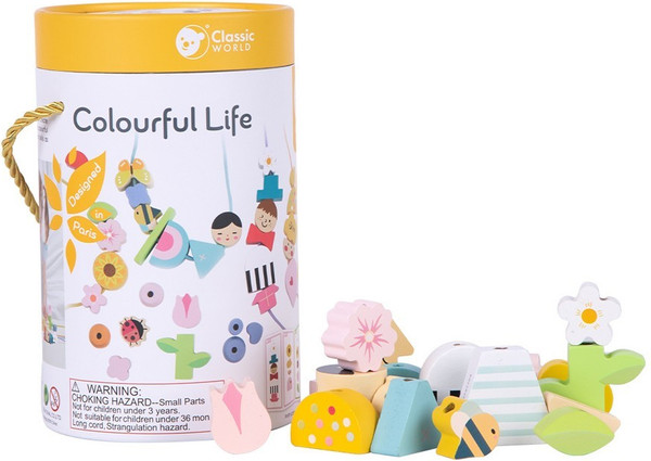 Изображение товара Развивающий игровой набор Classic World Шнуровка Веселые лица CW20164