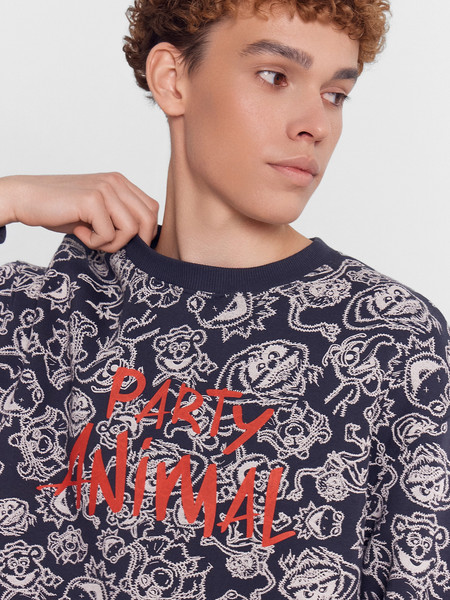 Изображение товара Свитшот Mark Formelle 121865/1 (р.88-170/176, персонажи на графитовом)