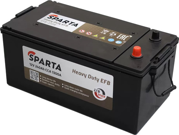 Изображение товара Автомобильный аккумулятор SPARTA EFB-220R 1280А (240 А/ч)