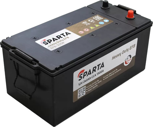 Изображение товара Автомобильный аккумулятор SPARTA EFB-220R 1280А (240 А/ч)