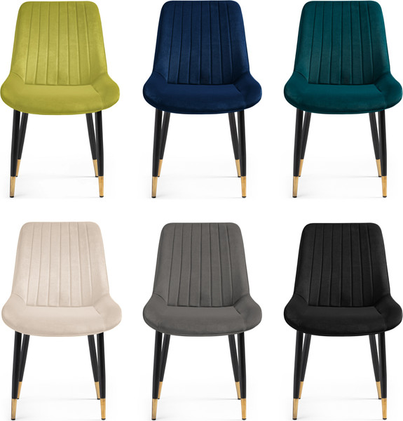 Изображение товара Стул Woodville Seda 1 (зеленый/золотой/черный)