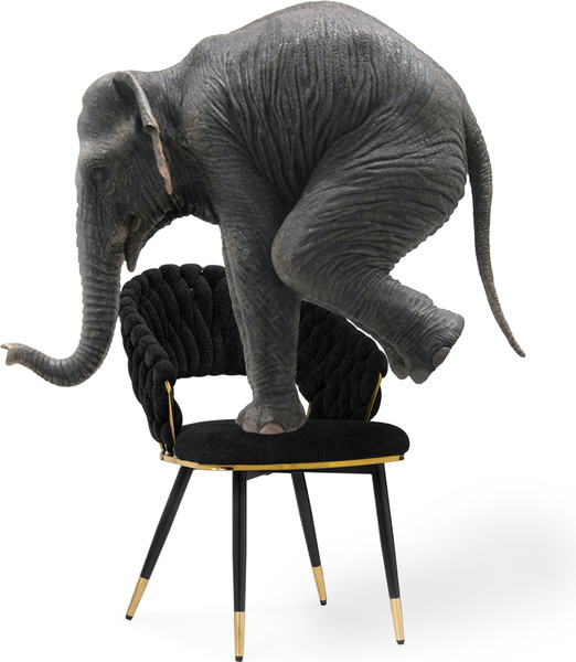 Изображение товара Стул Woodville Rakel (черный/золотой)