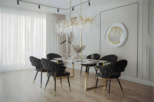 Изображение товара Стул Woodville Rakel (черный/золотой)