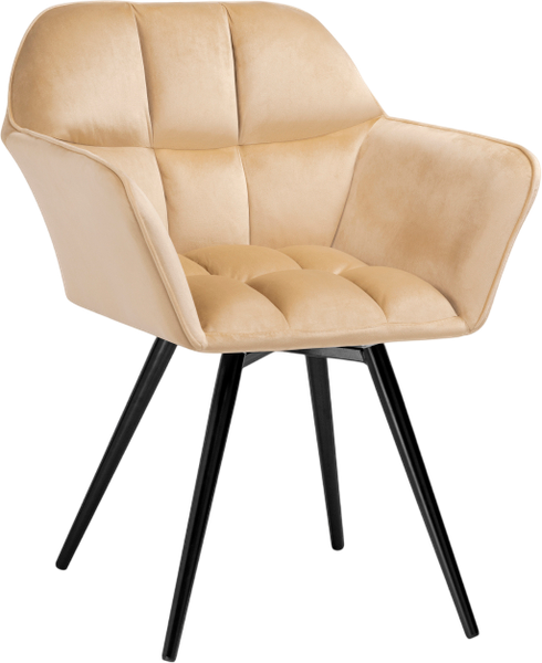 Изображение товара Стул Woodville Ямес поворотный (бежевый/черный глянец)