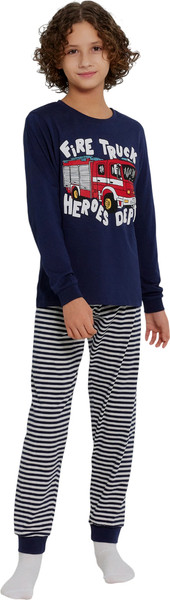 Изображение товара Пижама детская Mark Formelle 563311 (р.110-56, море/синяя полоска на сером)