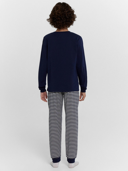 Изображение товара Пижама детская Mark Formelle 563311 (р.134-68, море/синяя полоска на сером)