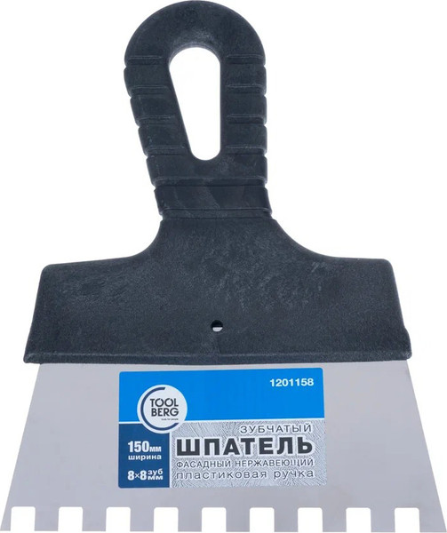 Изображение товара Шпатель Toolberg Фасадный зубчатый 150мм