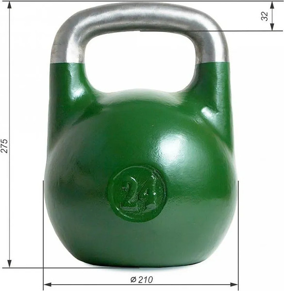 Изображение товара Гиря Титан Для соревнований стандарт 2021 ВФГС (24кг)