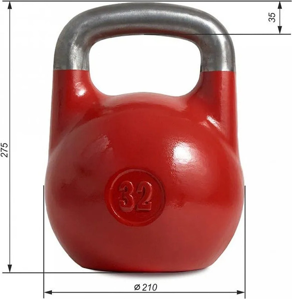 Изображение товара Гиря Титан Для соревнований стандарт 2021 ВФГС (32кг)