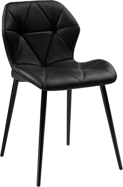 Изображение товара Стул Woodville Вальд (экокожа черный/черный глянец)
