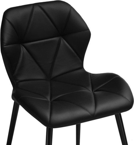 Изображение товара Стул Woodville Вальд (экокожа черный/черный глянец)