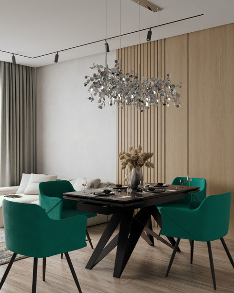 Изображение товара Стул Woodville Эджелл (зеленый/черный)