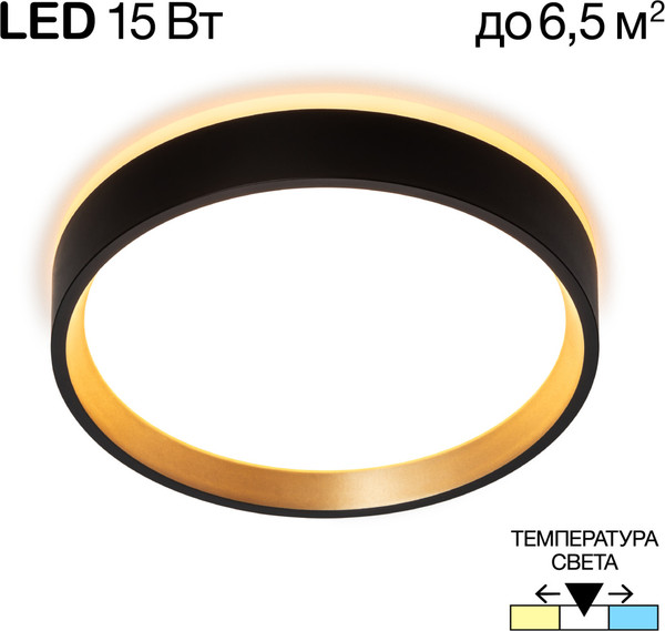 Изображение товара Потолочный светильник Citilux Etalon CL750181 (черный/золото)