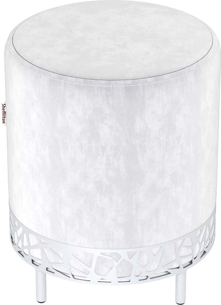 Изображение товара Банкетка Sheffilton SHT-B20-1 (серое облако/хром лак микровелюр/металл)