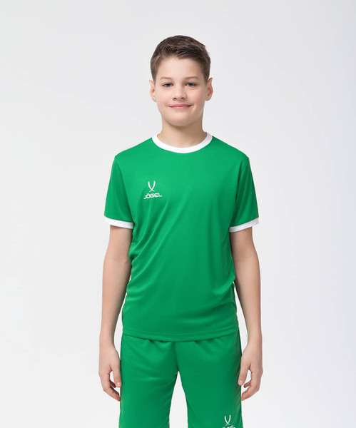 Изображение товара Футболка игровая футбольная Jogel Camp Origin Jersey / JFT-1020-K (YXXS, зеленый/белый)