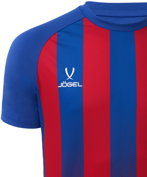 Изображение товара Футболка игровая футбольная Jogel Camp Striped Jersey JC1ST0121.ZR (XL, красный/синий)