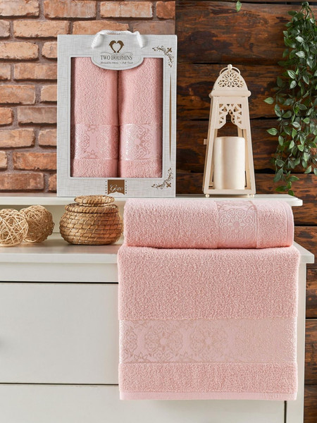 Изображение товара Набор полотенец Two Dolphins Gozo / 11810 (2шт, в коробке, пудра)