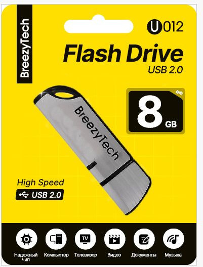 Изображение товара USB flash накопитель BreezyTech U012 8GB (черный)