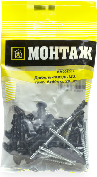 Изображение товара Дюбель-гвоздь Монтаж 6х40 / BM002307 (20шт)