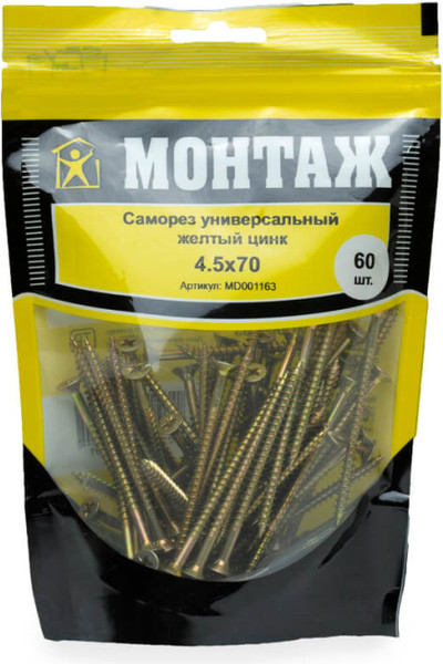 Изображение товара Саморез Монтаж Универсальный 4.5x70 / MD001163 (60шт)