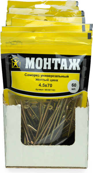 Изображение товара Саморез Монтаж Универсальный 4.5x70 / MD001163 (60шт)