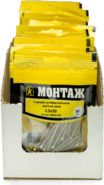 Изображение товара Саморез Монтаж Универсальный 3.5x50 / MD001256 (30шт)