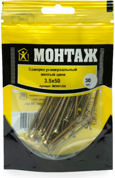 Изображение товара Саморез Монтаж Универсальный 3.5x50 / MD001256 (30шт)