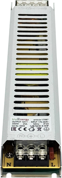Изображение товара Блок питания для светодиодной ленты Truenergy Block Mini 12V 300W IP20 / 17116