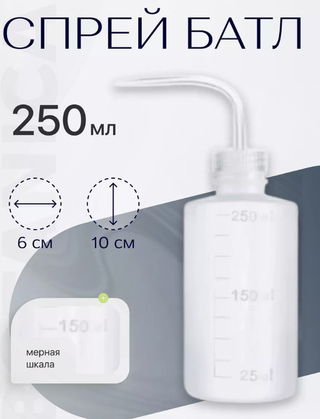 Изображение товара Лейка комнатная BOTANICA Бутылка для полива (250мл, прозрачный)