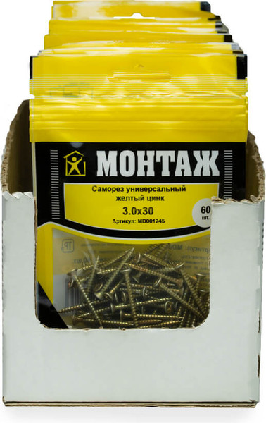Изображение товара Саморез Монтаж Универсальный 3.0x30 / MD001245 (60шт)