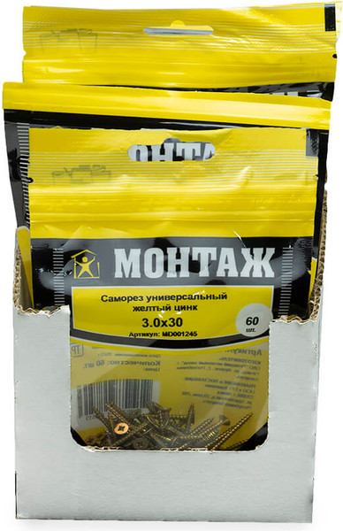 Изображение товара Саморез Монтаж Универсальный 3.0x30 / MD001245 (60шт)