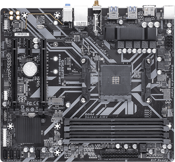 Изображение товара Материнская плата Gigabyte B450M DS3H WiFi