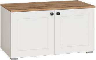 Изображение товара Тумба Mobi Остин 13.257 (белый PE шагрень/дуб золотой Craft/белая шагрень 4101)