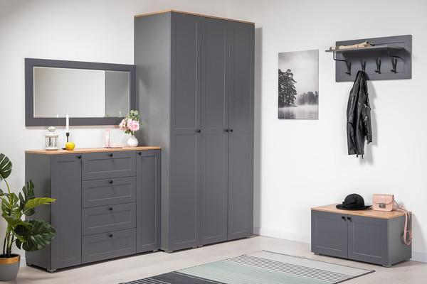 Изображение товара Тумба Mobi Остин 13.257 (серый графит 0162 РЕ/дуб золотой Craft/графит ZB 856-2)