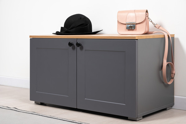 Изображение товара Тумба Mobi Остин 13.257 (серый графит 0162 РЕ/дуб золотой Craft/графит ZB 856-2)