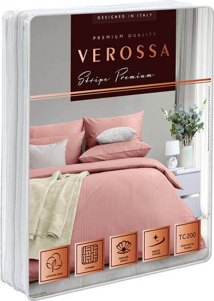 Изображение товара Комплект постельного белья Verossa Stripe сем. Rouge VRT 3035 70076 ST13 23