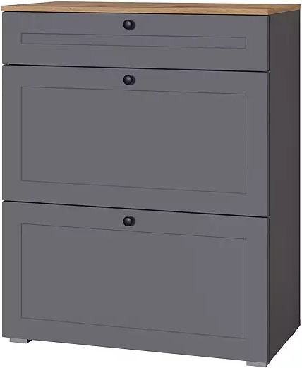 Изображение товара Тумба для обуви Mobi Остин 16.121 (серый графит 0162 РЕ/дуб золотой Craft/графит ZB 856-2)