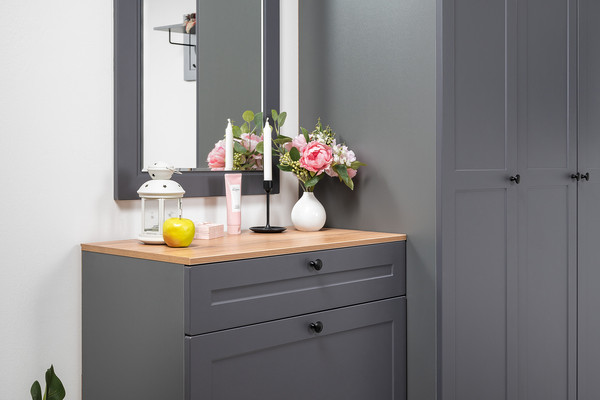 Изображение товара Тумба для обуви Mobi Остин 16.121 (серый графит 0162 РЕ/дуб золотой Craft/графит ZB 856-2)