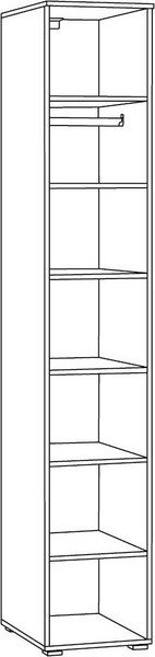 Изображение товара Шкаф-пенал Mobi Остин 13.225 (белый PE шагрень/дуб золотой Craft/белая шагрень 4101)