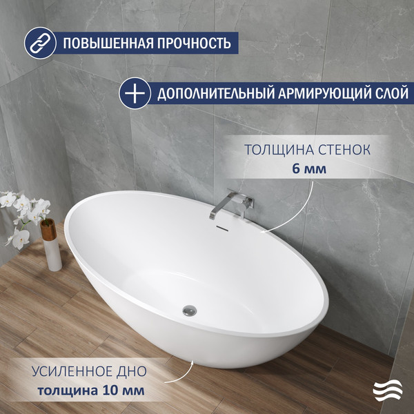 Изображение товара Ванна акриловая Lauter Tess 175x100 / 21683475 (отдельностоящая)