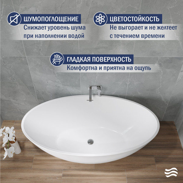 Изображение товара Ванна акриловая Lauter Tess 175x100 / 21683475 (отдельностоящая)