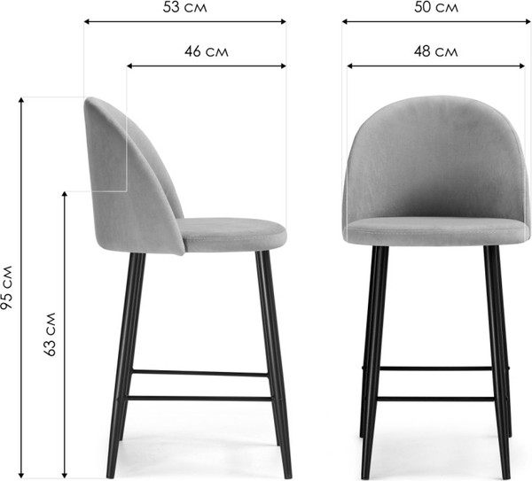 Изображение товара Стул барный Woodville Амизуре (катания изумруд/черный матовый)