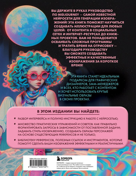 Изображение товара Книга Бомбора Midjourney: от промпта к иллюстрации, мягкая обложка (Хубер Евгения)