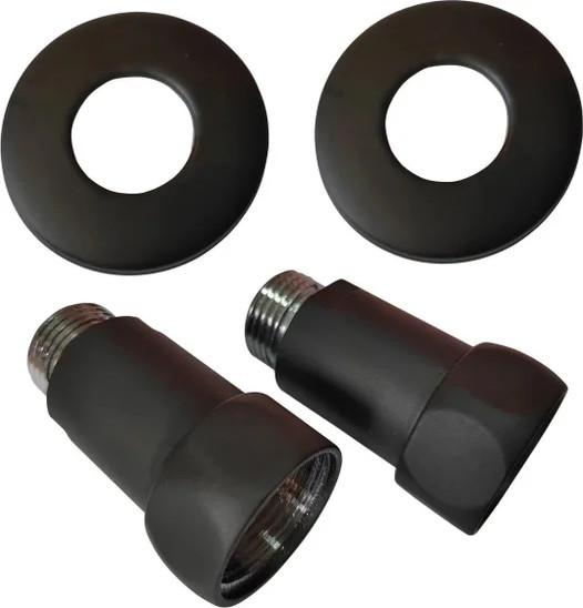 Изображение товара Комплект фитингов для полотенцесушителя Ростела 3/4"x3/4" г/ш Ral 9005 / 731SCH0505Ral9005